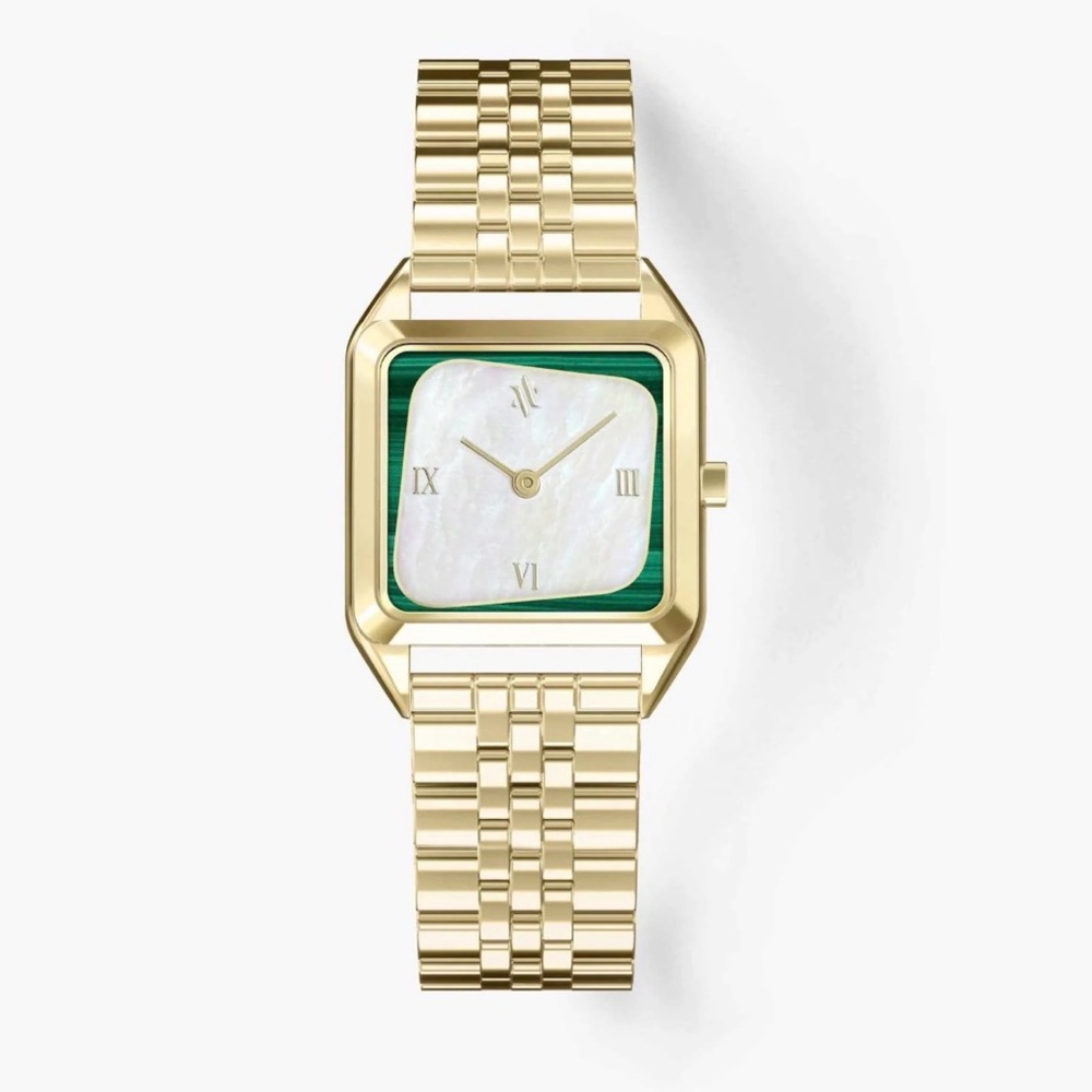 VANNA | Geminus Malachite and Pearl Bracelet Watch